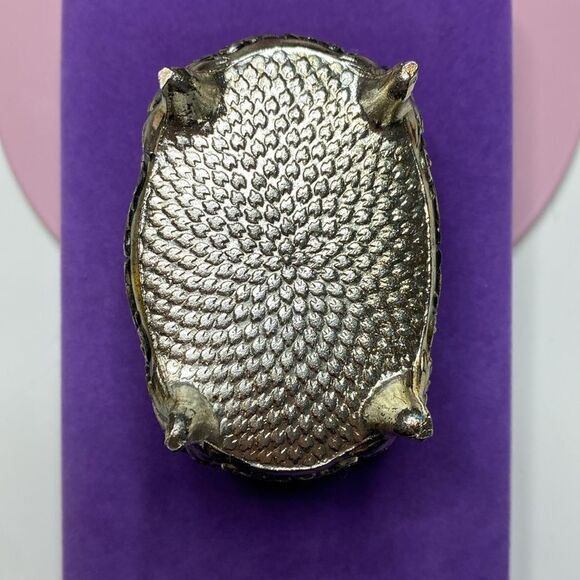 💛 Vintage Silver Plated Floral Trinket Box - Picture 5 of 8